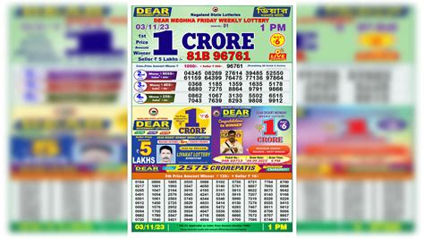 Nagaland State Lottery Result Today: Check Dear Meghna Friday Winners.